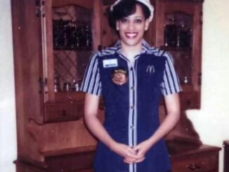 Kamala Harris in a McDonald’s uniform